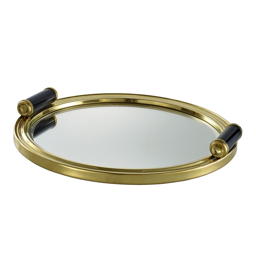 Zlatá zrkadlová tácka Grimoldi